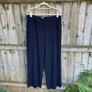 Armani Collezioni black pants slacks trousers high rise buttons wool blend 14